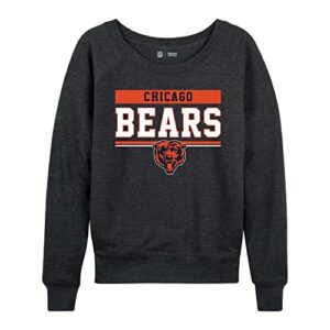 Chicago Bears NFL Women's Slouchy Crewneck Sweatshirt, French Terry
