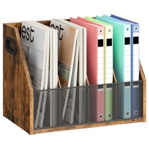 CHOEZON Wooden Desktop File Organizer with Removable Dividers