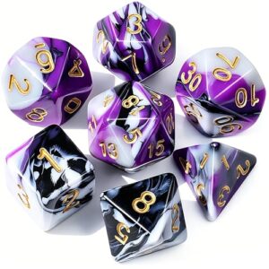 CiaraQ Polyhedral Dice Set for Dungeon and Dragons MTG Table Games