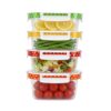 ClikKeep Nesting Food Storage Container Set, BPA Free Meal Prep Leftovers Containers with Lockable Airtight Leakproof Lids for Kitchen Organization, 4-Piece