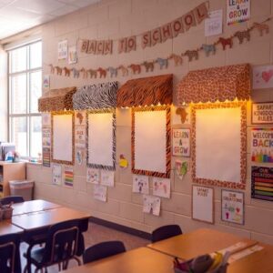 Colarr 12 Pcs Classroom Awning Decor Back to School Jungle Awning