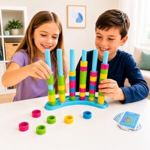 Color Matching Stacking Game, Fast Pattern Challenge for 2 Players+