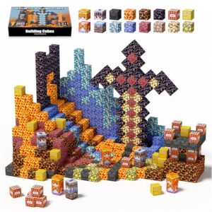Cosminy 100PCS Magnetic Building Blocks, Magnetic Cubes STEM Sensory Toys, Magnetic Blocks Stacking Construction Toys for Kids Ages 3+, Birthday for Boys Girls