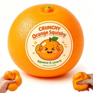 Crunchy Squishy Orange Slow Rising Squeeze Fidget Toys ASMR Stress Ball
