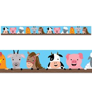 CTP Farm Faces EZ Border for Classroom Bulletin Board Border for Classroom (Creative Teaching Press 10508)