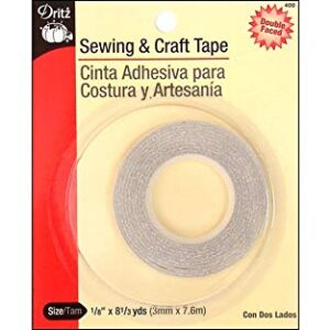 Dritz 400 Sewing & Craft Tape , 1/8-Inch x 8-1/3-Yard , White
