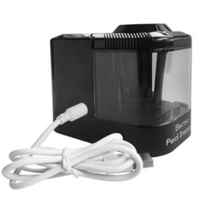Dual Power Electric Pencil Sharpener Black, Heavy-Duty Helical Blade