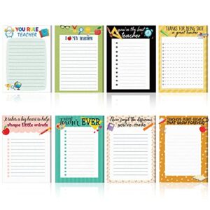 Eaasty 8 Pack Teacher Notepad Sets Lined to Do List 8 Styles 4x5.5 Inch