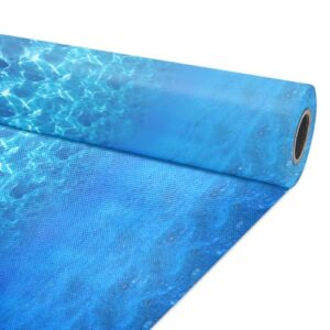 EggSun Ocean Sea Bulletin Board Paper Roll,14.8FTx47IN Large Reusable Waterproof Erasable Classroom Wall Background Backdrop, Fade-Resistant Fabric Wrapping Paper School Decors Teacher Supplies