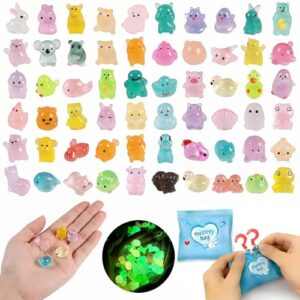 Eichopmen 50Pcs Glow in The Dark Mini Resin Animals, Mystery Blind Bags
