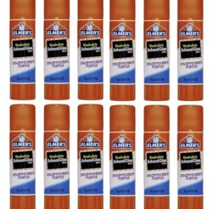 Elmers Washable Disappearing School Glue Sticks, 0.21 Purple Glue Stick (Pack of 12)