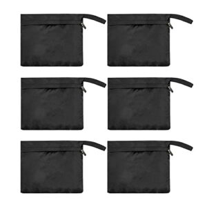 EZ Moms 6 Pcs Wet Bag Small Zipper Bags for Organizing 5.5''x6.1'' Wet Bags for Baby Reusable Waterproof Zipper Pouch Multipurpose Small Bag for Travel, Cosmetic, Beach, Swim, Gym, Pool, Make Up