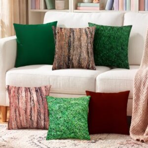 Fanfanwin 6 Plant Back to School Pillow Covers 18x18in Reading Corner Decor