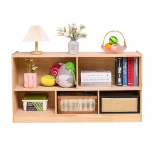 FDHUIJIA Wooden Storage Cabinet, 5-Section Montessori Shelf, Kids Toy Storage Organizer Bookshelf for Kids Rooms, Classroom, Playroom, Nursery, (44.5")