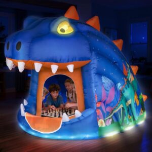 Foamore Dinosaur Sensory Tent for Kids, 8.2ft Inflatable Light Up Tent, Sensory Toys Calm Space for Autism