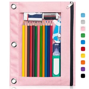 Forvencer Pencil Pouch for 3 Ring Binder, Binder Pencil Case with Binder
