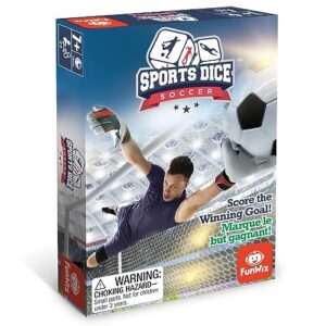 FoxMind Games: Sports Dice Soccer - Dice Board Game, Kick It Out of The Stadium, Easy to Learn & Fun to Play, 2 or 4 Players, Ages 7+
