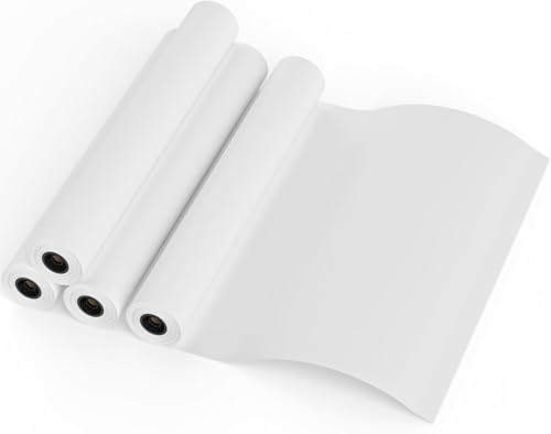 FungLam Plotter Paper 36 x 150-4 Rolls Wide Format Paper 36 In x 150 Ft, 20lb CAD Bond Rolls on 2" Core for CAD Printing on Wide Format Ink Jet Printers