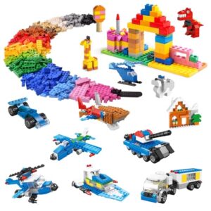 FUN LITTLE TOYS 1100 PCS Building Blocks for Kids 6-12 Bulk Bricks Set