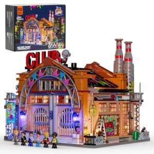FUNWHOLE Factory House of Music Lighting Building Bricks Set, 2654 Pcs
