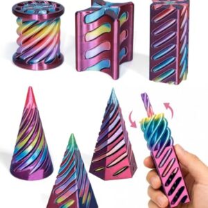 Gemmicho 6 Pack 3D Printed Fidget Toys, Impossible Cone Fidget Toy