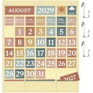 Gmurnai Boho Calendar Pocket Chart Set for Classroom, 118 Cards