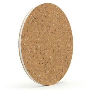 Go4Cork Round Frameless Cork Bulletin Board, 2-Sided, 16.9" x 16.9"
