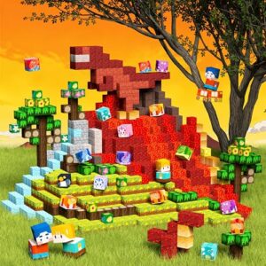 GobiDex 240PCS Magnetic Blocks Set, Dinosaur STEM Educational Toy