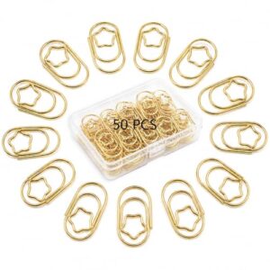 Gold Paper Clips, Cute Bookmarks Desk Accessories
