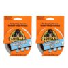 GORILLA Double-Sided Tape, Strong Adhesive, Gray, 1.41 in x 8 yd, 2-Pack