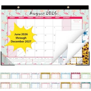 GuassLee Desk Calendar 2026-2027, Jun 2026-Dec 2027, 17"x11.5"