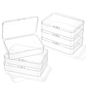 HJZHII 6 Pcs Small Plastic Containers Mini Storage Containers Box with Lid