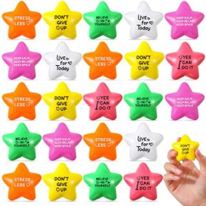HyDren 30 Pcs Motivational Star Toys for Employees Gift, Bright Color