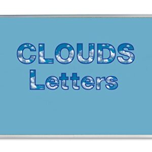 Hygloss Products Bulletin Board Letters and Numbers – Punch Out Cloud Design Combo – 3 Inch, 350 Pieces