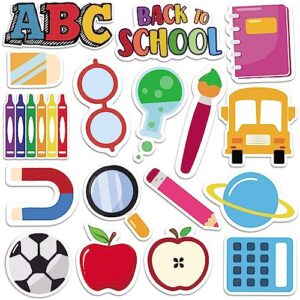 Hying 68PCS Back to School Cutouts for School Classroom Decoration, First Day of School Cut-Outs for Bulletin Board Decorations Back to School Kindergarten Party Supplies Decoration Accessories
