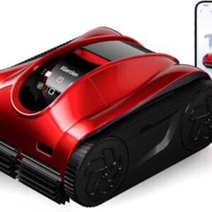 iGarden K Pro Cordless Robotic Pool Cleaner, 15H Runtime for Inground Pools, Wall Climbing & Waterline Scrubbing, 200% Turbo Suction, Smart AI Navigation, App & Touchscreen Control