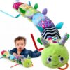 Infinno Musical Caterpillar Sensory Plush Toy for Babies 0-12 Months, Green