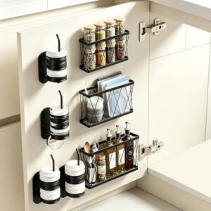 InstaPull 7 Pack Adhesive Multi Size Cabinet Door Organizer