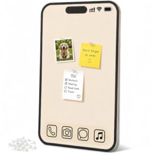 iPhone Shaped Felt Bulletin Board, 24"x16" inch Pin Board for Wall