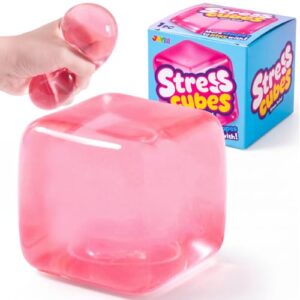 JOYIN Pink Slow Rising Cube Stress Relief Toy, 2.2 Inch Cube Squishy Toy, Squishy Fidget Sensory Toy, Soft Squeeze Toy for Adults and Kids, Birthday Gifts, Office Desk, Party Favors