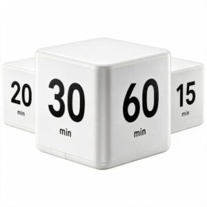JOYIT Cube Timer, 15 20 30 60 Minute Visual Timer for Games, Classroom