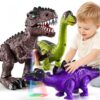 JUKUDAHU 3-Pack Electronic Walking Dinosaur Toys for Kids 3-5 Years Old