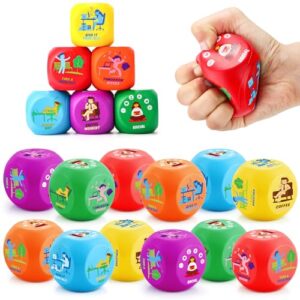 Kasyat 18 Pcs Funny Cube Bulk Foam Balls for Adult Office Desk