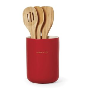Kate Spade New York Make It Pop Kitchen Collection, Serveware & Bakeware, Apple Crock with Servers, Red