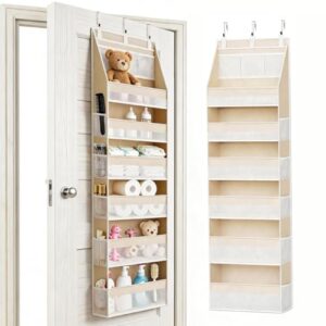 KMSCO Over The Door Organizer 6 Large +13 Mesh Side Pockets