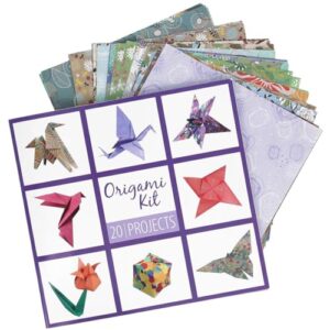 LEISURE ARTS Origami Kit, 60 Folding Sheets, 20 Designs, 61 Piece