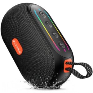 LENRUE Portable Bluetooth Speaker Powerful Noiseless Sound IPX7 Waterproof
