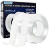 Lockport Nano Tape – Heavy Duty Double Sided Mounting Tape – Strong Grip, Removable & Reusable – 20 or 40 Feet of Clear Gel Tape for Hanging on Wood, Tile, Plastic & Metal Surfaces