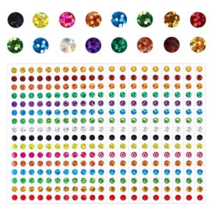 LXUEJIE 3520 Sheets Colored Dot Stickers, Colored Laser Shiny Coding Labels
