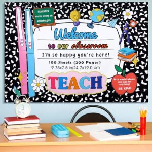 Maasechs Back to School Tapestry Composition Notebook for Kindergarten
